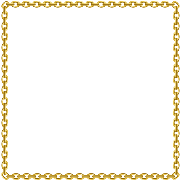 This png image - Golden Chain Frame PNG Clipart, is available for free download