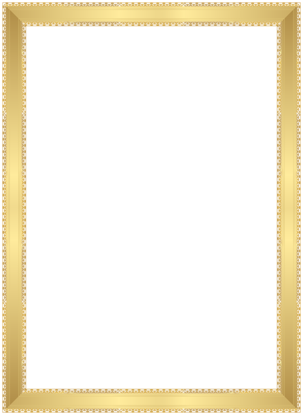 This png image - Golden Decorative Border Frame, is available for free download