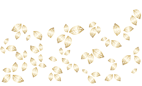 This png image - Golden Decorative Leaves Vector PNG Clipart, is available for free download