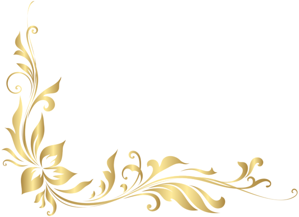 This png image - Golden Floral Decoration Transparent PNG Clip Art, is available for free download