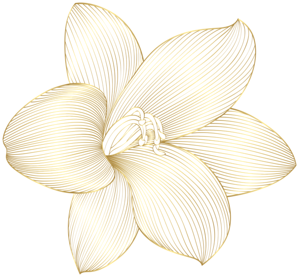 This png image - Golden Flower Decor PNG Clipart, is available for free download