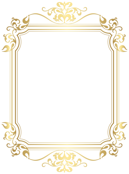 This png image - Golden Frame Border Deco PNG Transparent Clipart, is available for free download