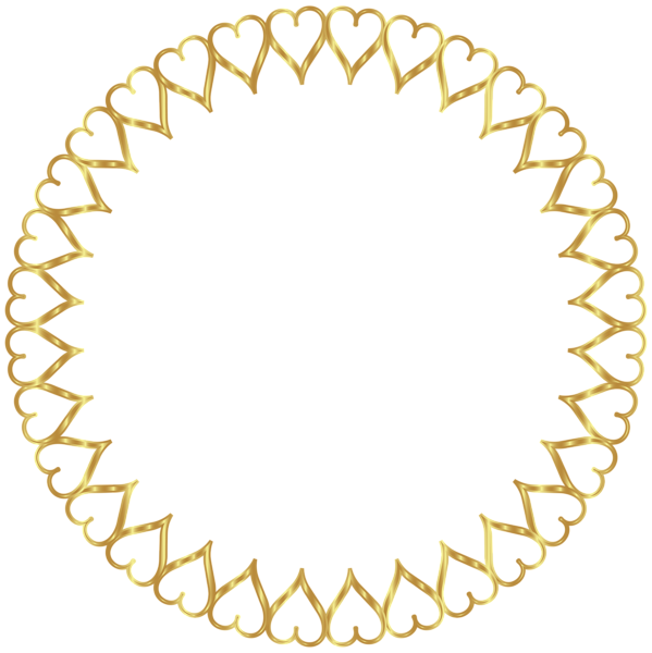 This png image - Golden Hearts Frame PNG Transparent Clipart, is available for free download