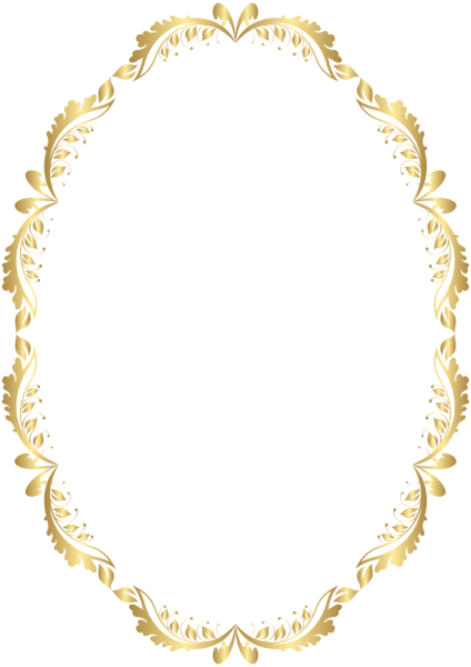 Golden Oval Border Transparent PNG Clip Art | Gallery ...