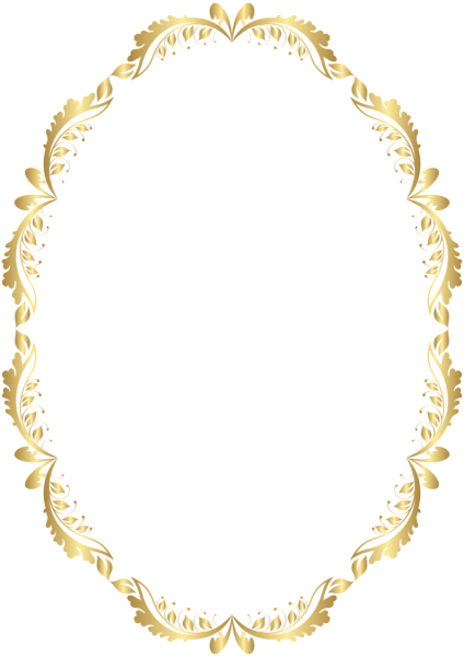 This png image - Golden Oval Border Transparent PNG Clip Art, is available for free download