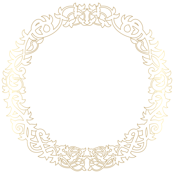 This png image - Golden Round Border PNG Clipart, is available for free download