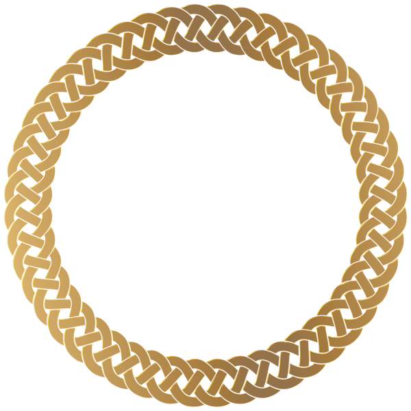 This png image - Golden Round Frame Border Transparent PNG Clip Art, is available for free download
