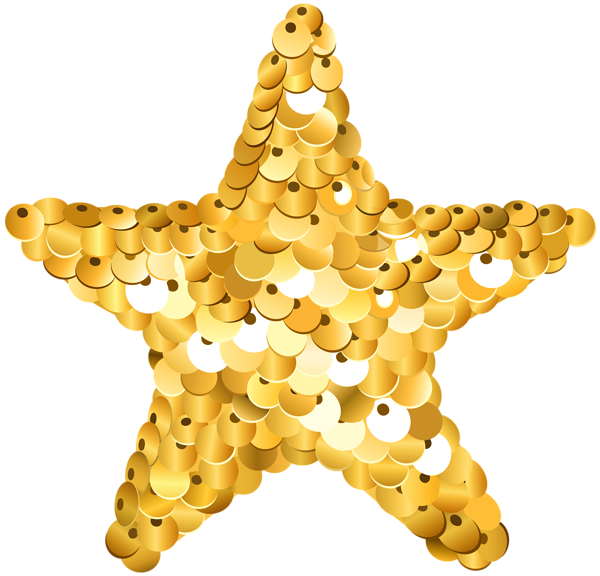 This png image - Golden Sequin Star PNG Clipart, is available for free download