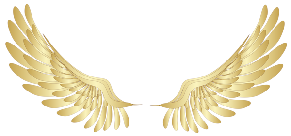 This png image - Golden Wings Decor PNG Clipart Picture, is available for free download