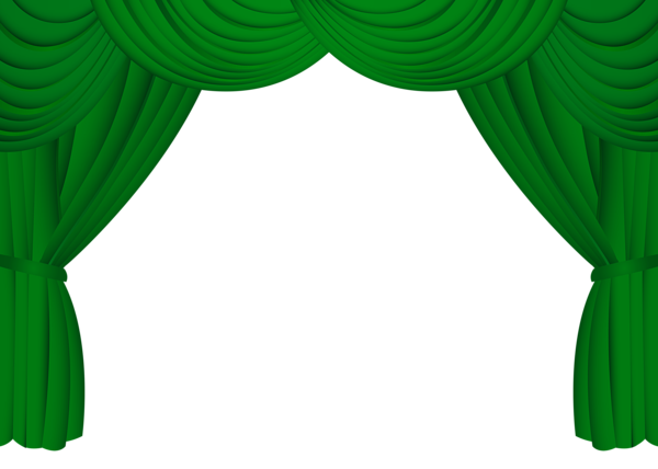 This png image - Green Curtains PNG Transparent Clipart, is available for free download