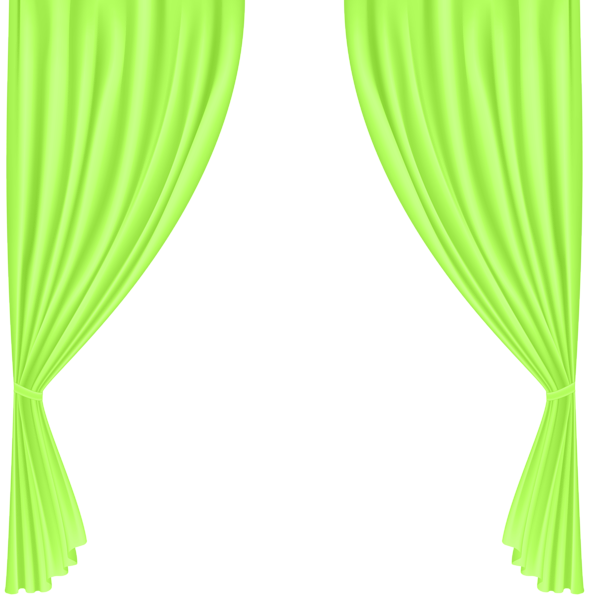 This png image - Green Curtains PNG Transparent Clipart, is available for free download