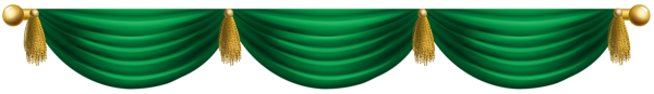 This png image - Green Upper Curtain Decoration Transparent Image, is available for free download