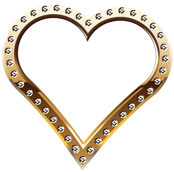 This png image - Heart Border Gold PNG Clip Art Image, is available for free download