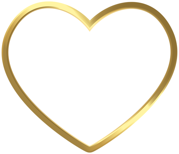 This png image - Heart Border Gold PNG Transparent Clipart, is available for free download