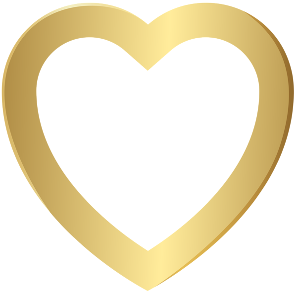 This png image - Heart Frame Gold Clipart, is available for free download