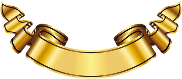 This png image - Large Gold Banner Clipart, is available for free download