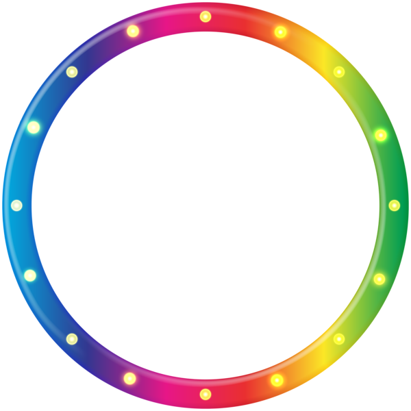 This png image - Multicolored Round Border Frame PNG Clip Art Image, is available for free download