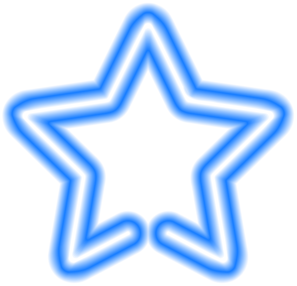 This png image - Neon Star Blue Clip Art PNG Image, is available for free download