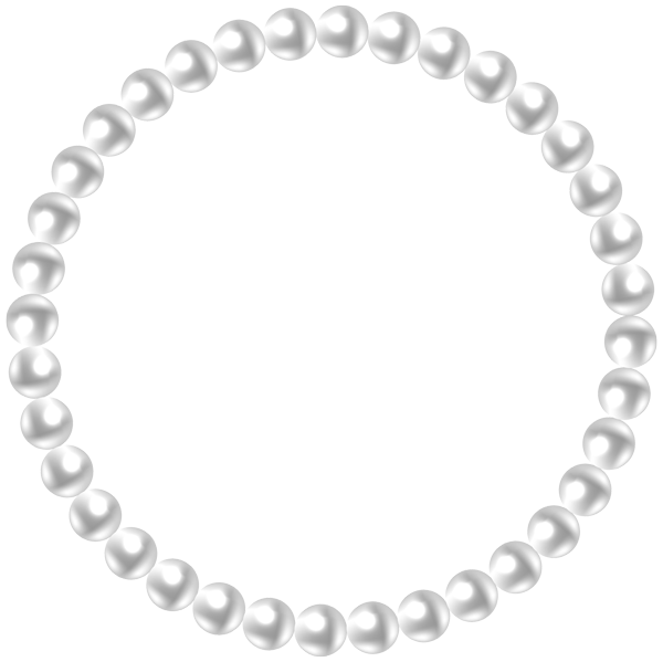 This png image - Pearl Round Frame PNG Transparent Clipart, is available for free download