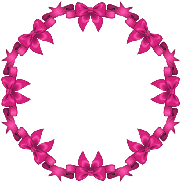 This png image - Pink Bow Border Frame PNG Clipart, is available for free download