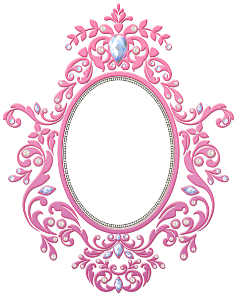 This png image - Pink Decorative Frame Transparent Clipart, is available for free download