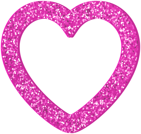 Pink Glitter Heart Border Frame | Gallery Yopriceville ...