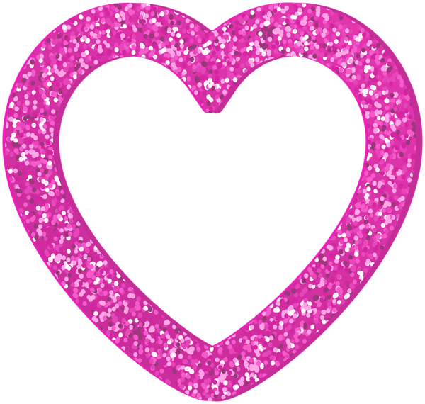 This png image - Pink Glitter Heart Border Frame, is available for free download