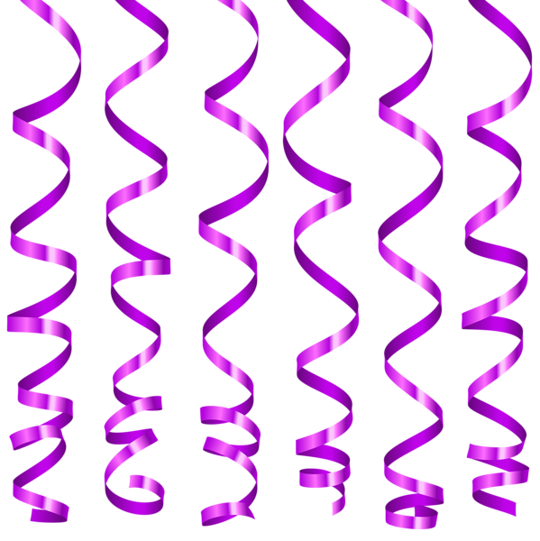 This png image - Purple Curly Ribbons PNG Clipart Image, is available for free download