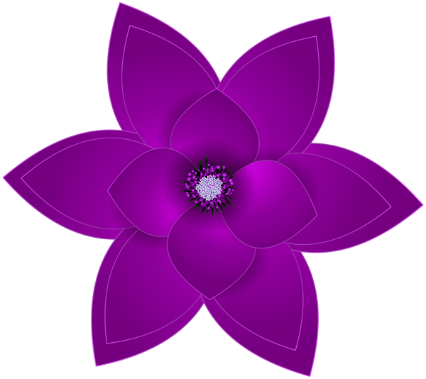 This png image - Purple Deco Flower Transparent PNG Clip Art Image, is available for free download