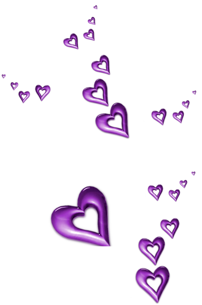This png image - Purple Decorative Hearts Ornaments PNG Clipart, is available for free download