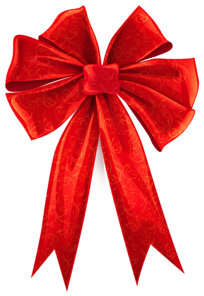 This png image - Red Bow with Ornaments Decor PNG Clipart, is available for free download
