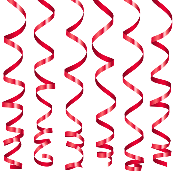 This png image - Red Curly Ribbons PNG Clipart Image, is available for free download