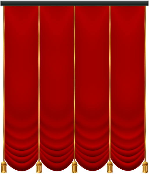 This png image - Red Curtain PNG Transparent Clip Art, is available for free download