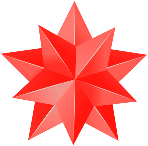 This png image - Red Star Decor PNG Clipart, is available for free download