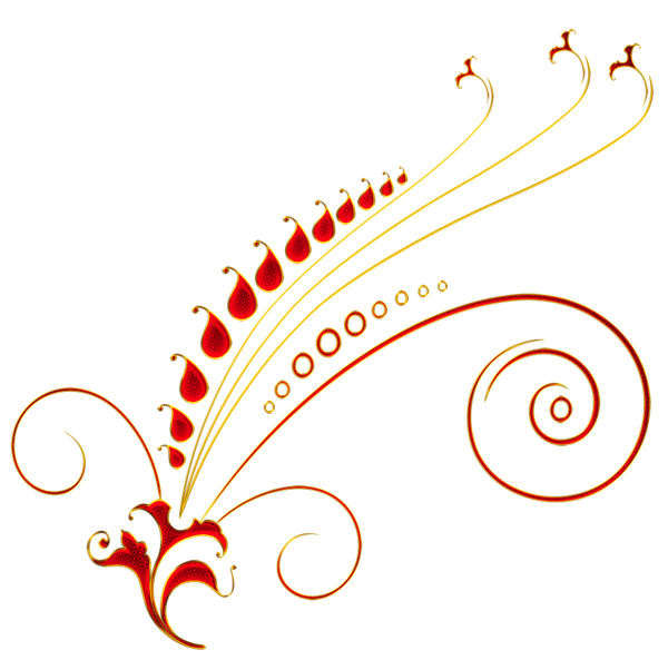 This png image - Red and Gold Floral Ornament PNG Picture, is available for free download