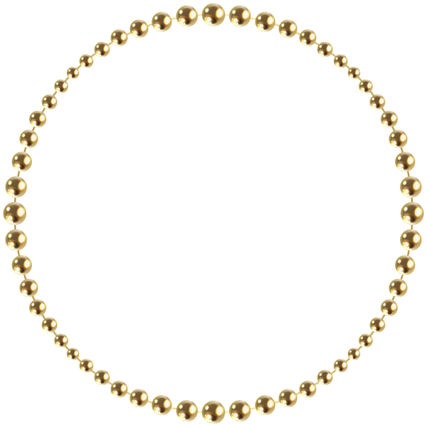 This png image - Round Beads Border Frame Transparent PNG Image, is available for free download
