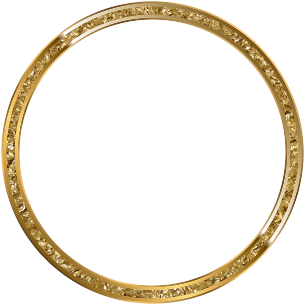 This png image - Round Border Frame Gold Transparent PNG Clip Art, is available for free download