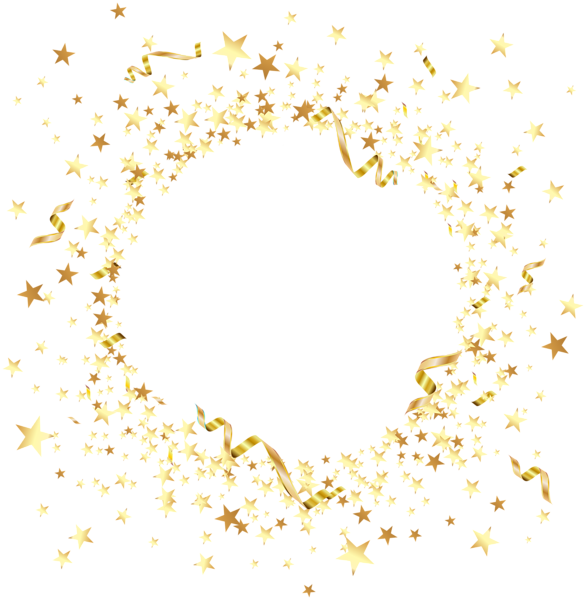 This png image - Round Element with Gold Stars PNG Clip Art, is available for free download