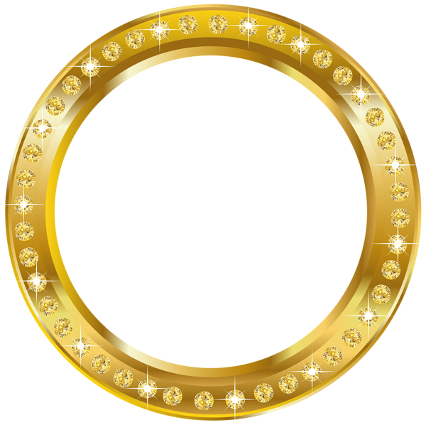 This png image - Round Frame Border Gold PNG Clip Art Image, is available for free download