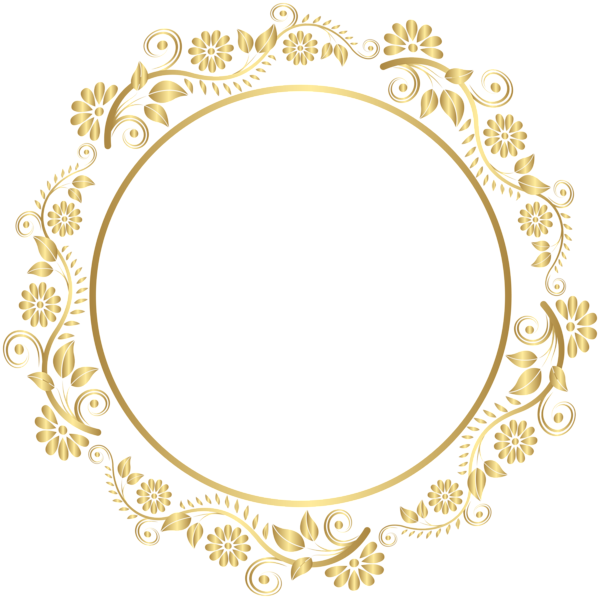This png image - Round Gold Border Frame Deco PNG Clip Art, is available for free download