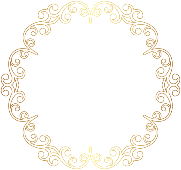 Round Gold Border Frame PNG Clip Art Image | Gallery Yopriceville ...