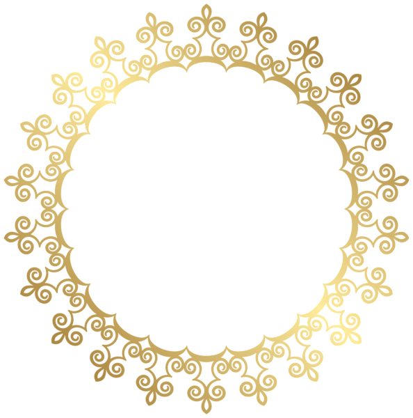 This png image - Round Gold Border Frame Transparent Clip Art Image, is available for free download