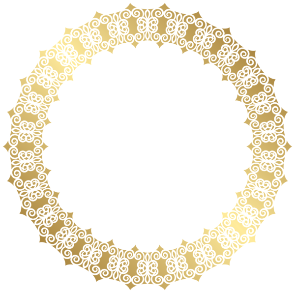 This png image - Round Gold Border Transparent Clip Art Image, is available for free download
