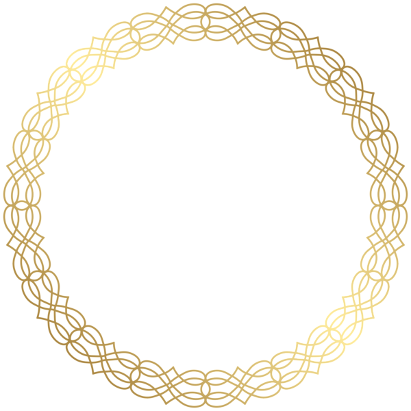 This png image - Round Gold Border Transparent PNG Clip Art Image, is available for free download