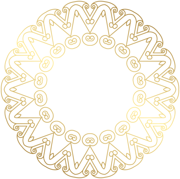 This png image - Round Golden Border Frame Deco PNG Clip Art, is available for free download