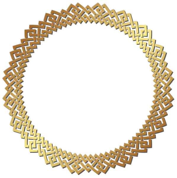This png image - Round Golden Border Frame Transparent PNG Clip Art, is available for free download