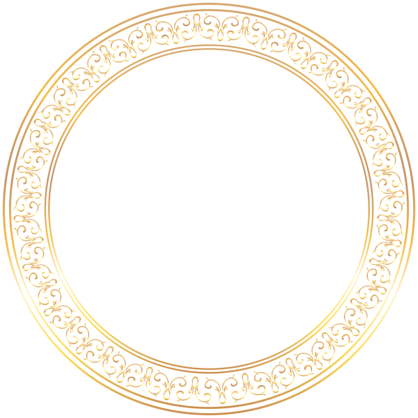 This png image - Round Golden Deco Frame PNG Clip Art Image, is available for free download