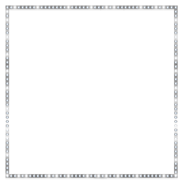 This png image - Silver Border Frame with Crystals PNG Clip Art, is available for free download