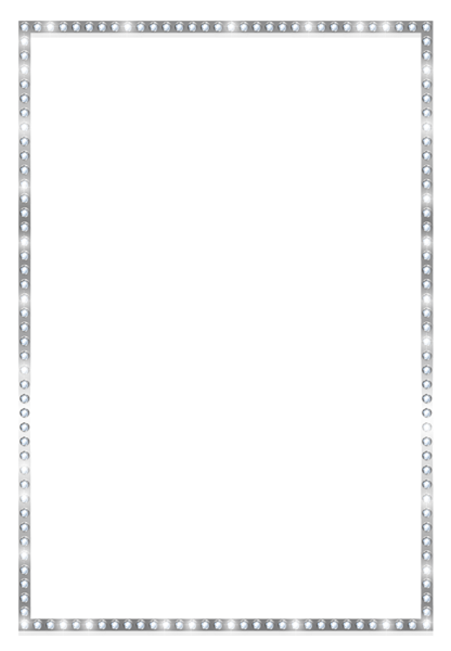 This png image - Silver Border Frame with Crystals PNG Clip Art Image, is available for free download
