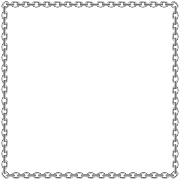 This png image - Silver Chain Frame Border PNG Clipart, is available for free download